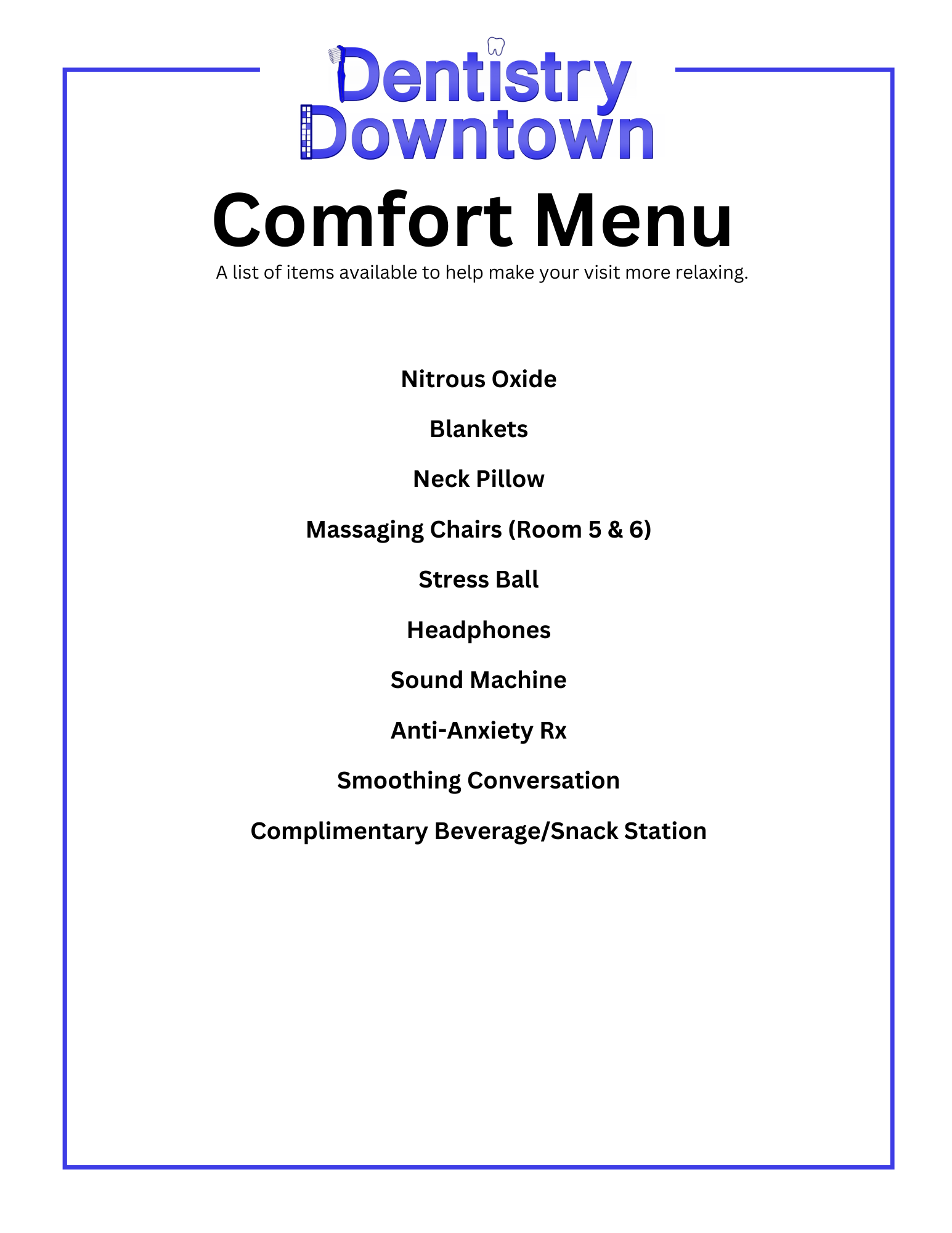 patient comfort patient comfort